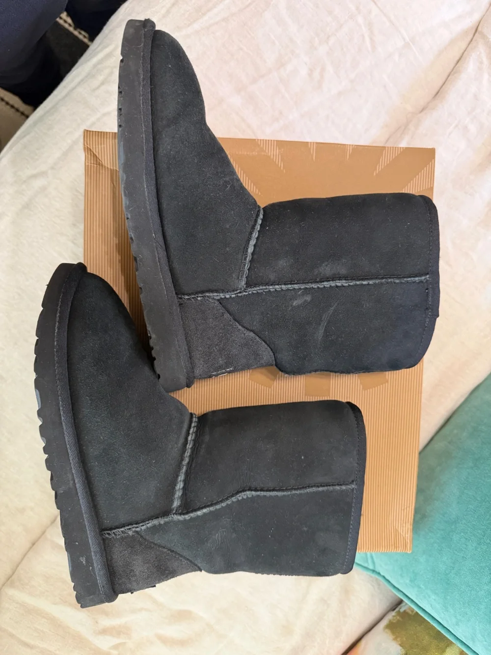 UGG Black Classic Short Suede Boots